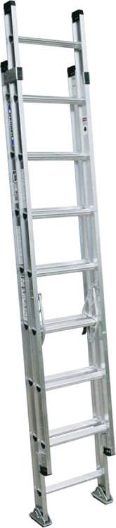 Werner D1516-2 Extension Ladder, 16 ft H Reach, 300 lb, Aluminum